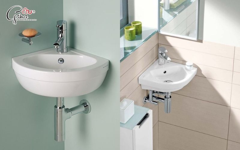 Lavabo góc nhỏ gọn tiện lợi