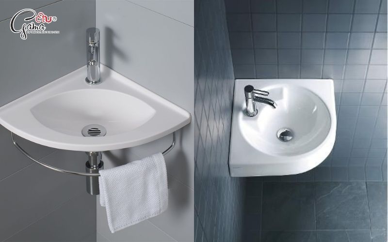 Chậu rửa lắp góc tối ưu không gian