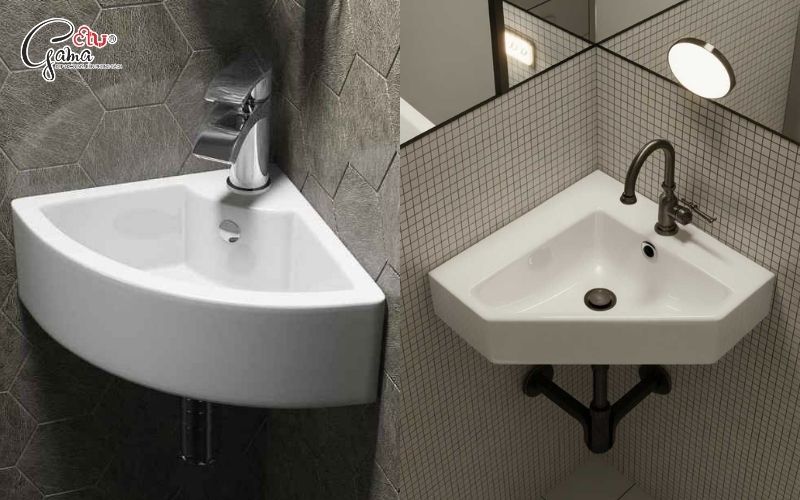 Thiết kế lavabo góc tối giản hiện đại