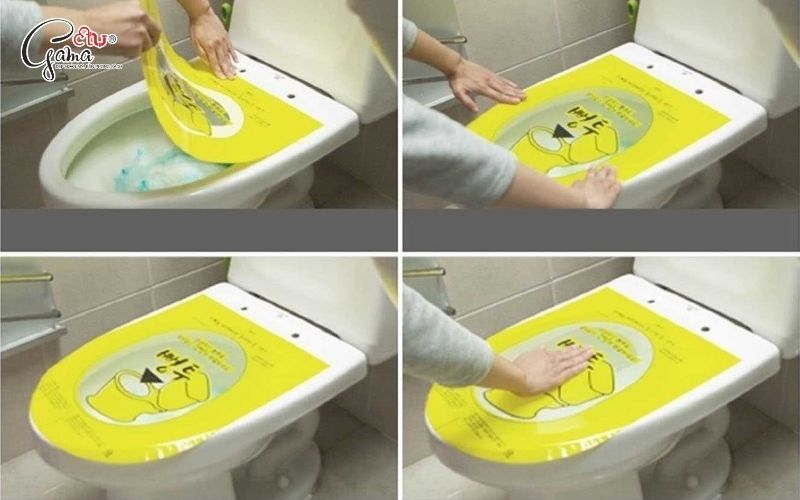 Cách thông bồn cầu bị tắc bằng miếng dán chuyên dụng