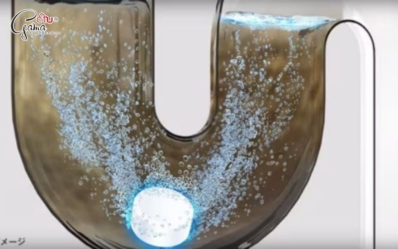 Cách thông bồn vệ sinh bị tắc bằng viên thông bồn cầu