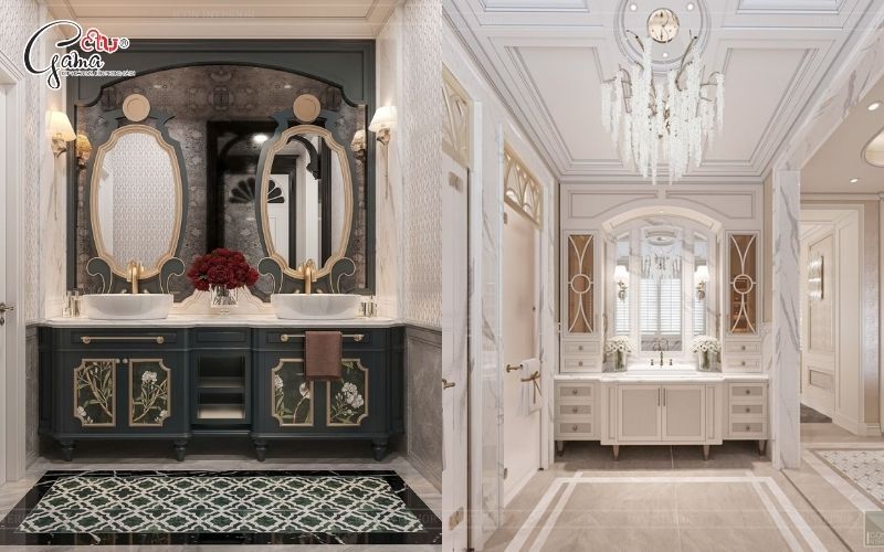 Tủ lavabo kết hợp gương tăng tính thẩm mỹ