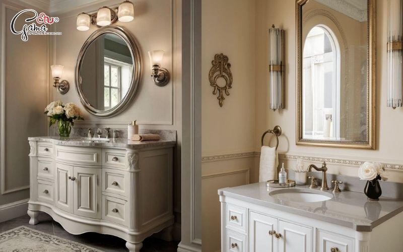 Kinh nghiệm bảo quản tủ chậu lavabo tân cổ điển bền đẹp