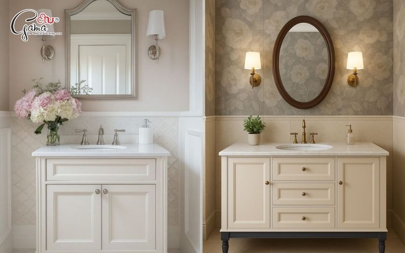 Ưu điểm nổi bật của tủ lavabo nhà tắm đẹp tân cổ điển