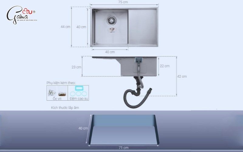 Lắp bộ xả và đường ống thoát nước